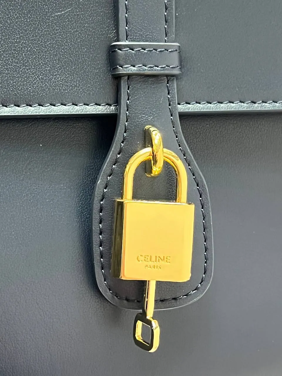 CELINE MEDIUM TABOU IN SMOOTH Blue Calfskin