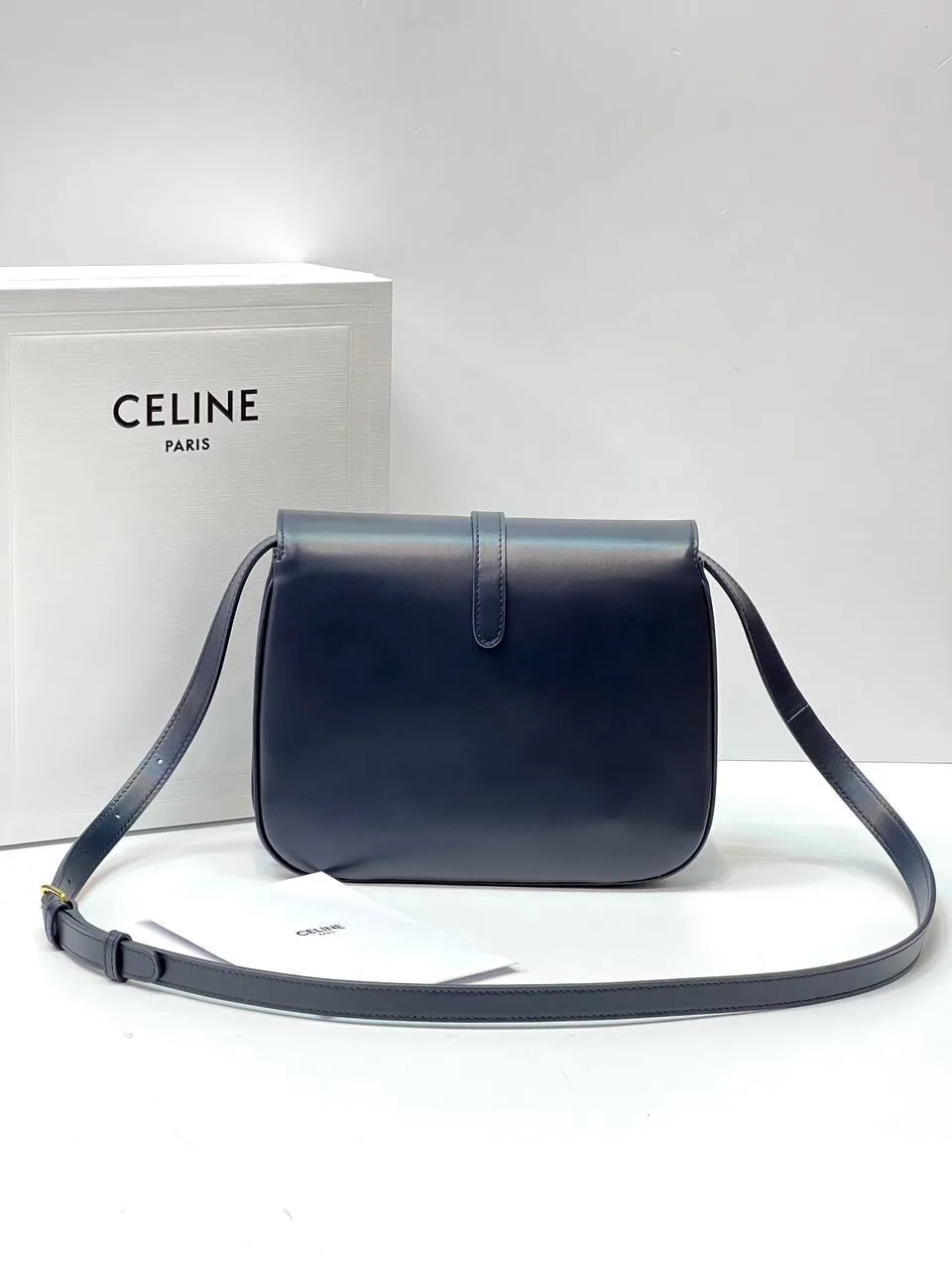 CELINE MEDIUM TABOU IN SMOOTH Blue Calfskin