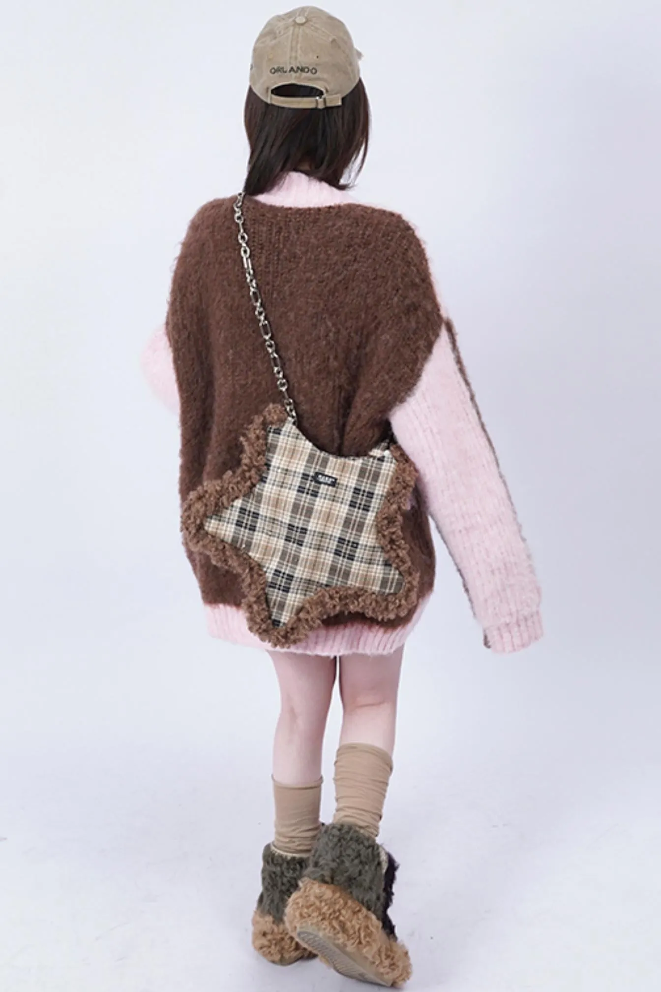 Check Fur Star Shoulder
