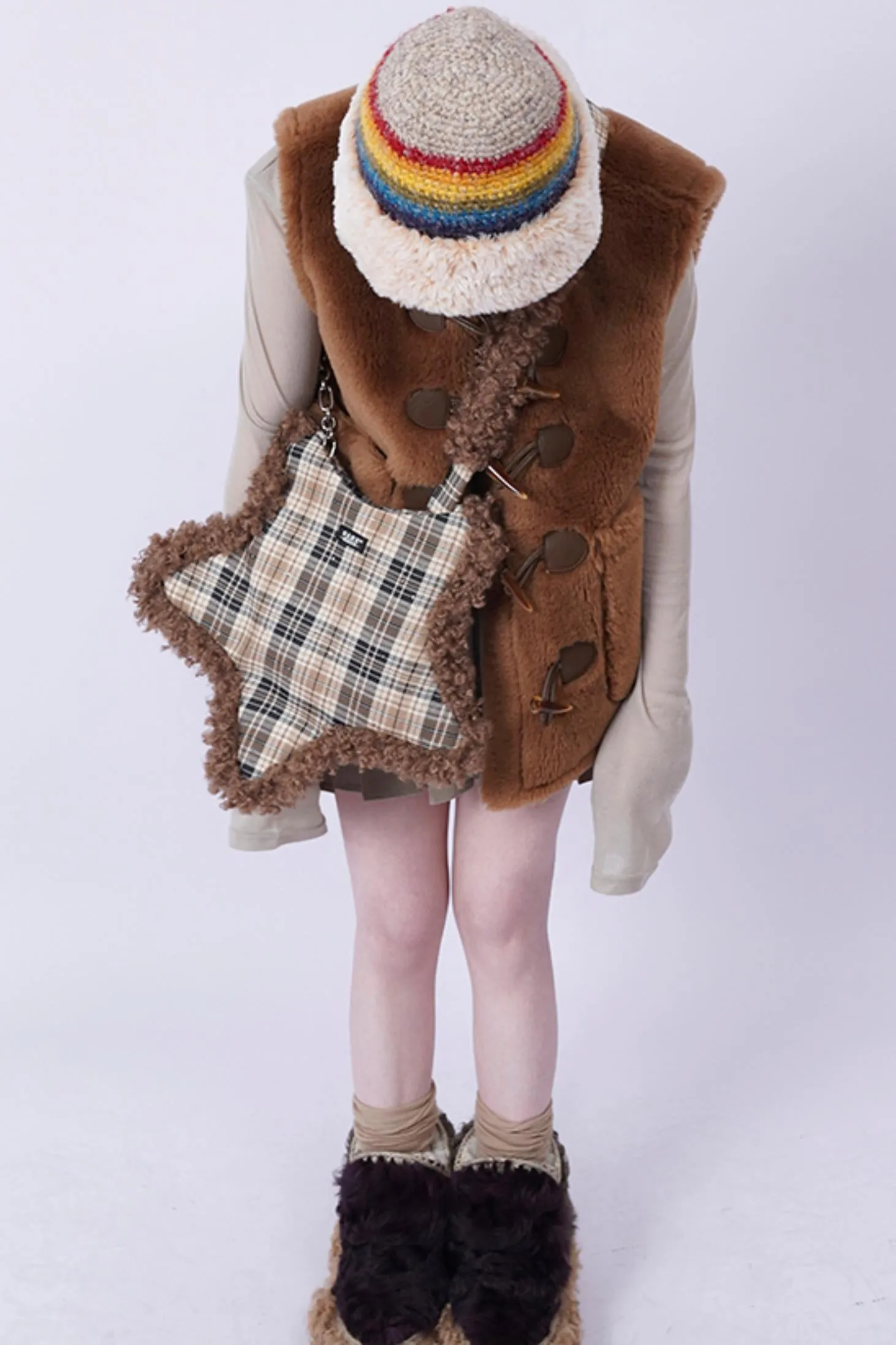 Check Fur Star Shoulder
