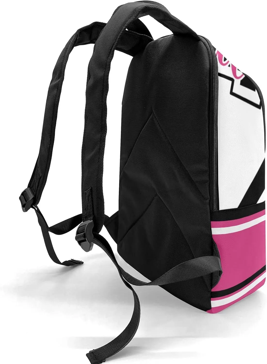 Cheerleader Pink Black Personalized Backpack for Teen Boys Girls,Custom Travel Backpack Bookbag Casual Bag Name Gift