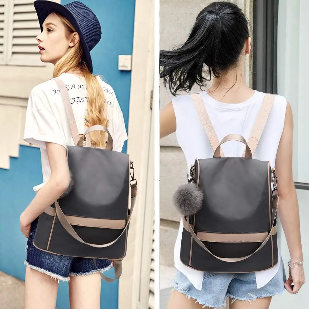 CHERUTY Women Backpack Purse Nylon Anti-theft Fashion Casual Lightweight Travel Shoulder Bag