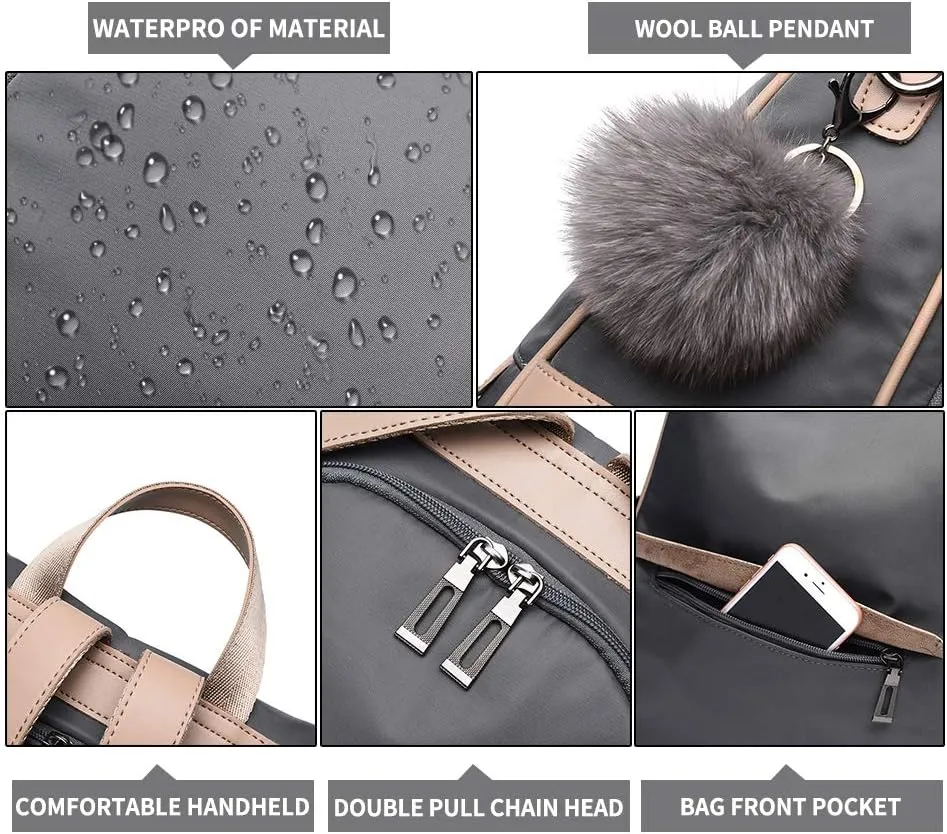 CHERUTY Women Backpack Purse Nylon Anti-theft Fashion Casual Lightweight Travel Shoulder Bag