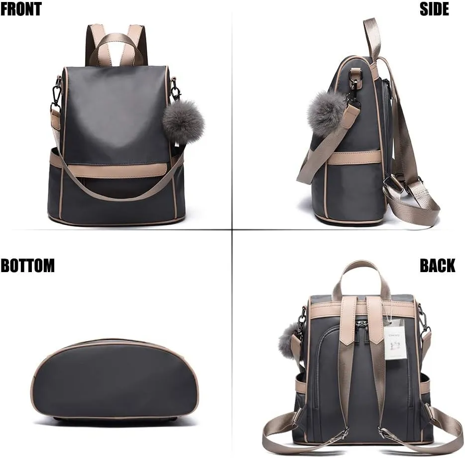 CHERUTY Women Backpack Purse Nylon Anti-theft Fashion Casual Lightweight Travel Shoulder Bag