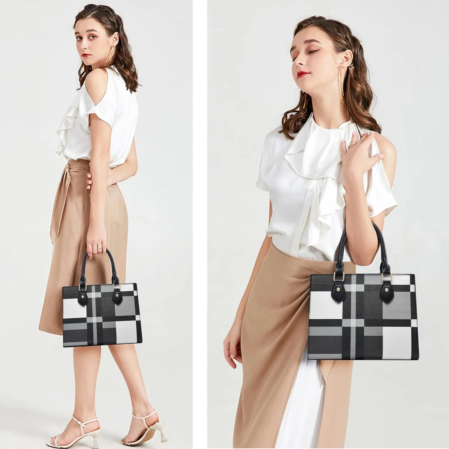 CHICAROUSAL Crossbody Purses and Handbags for Women PU Leather Tote Top Handle Satchel Shoulder Bags