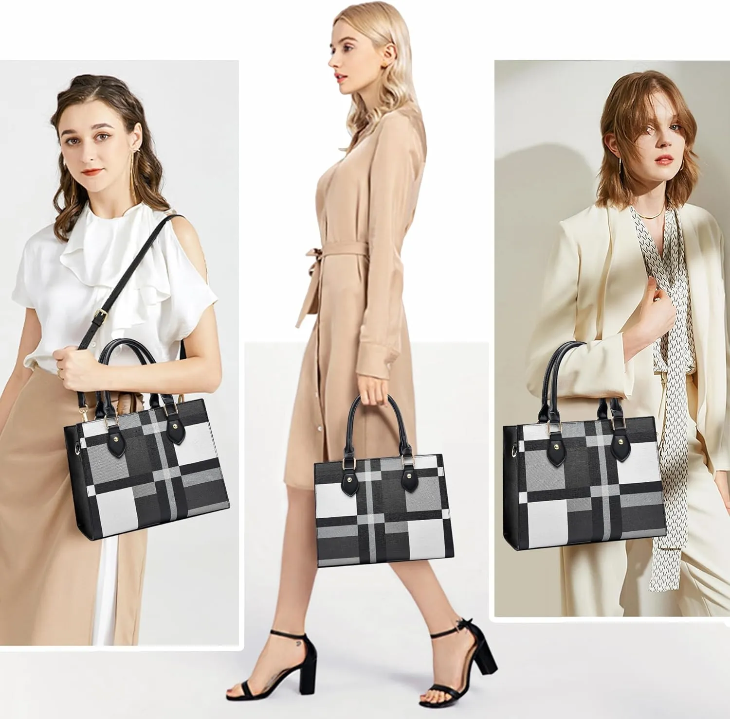 CHICAROUSAL Crossbody Purses and Handbags for Women PU Leather Tote Top Handle Satchel Shoulder Bags