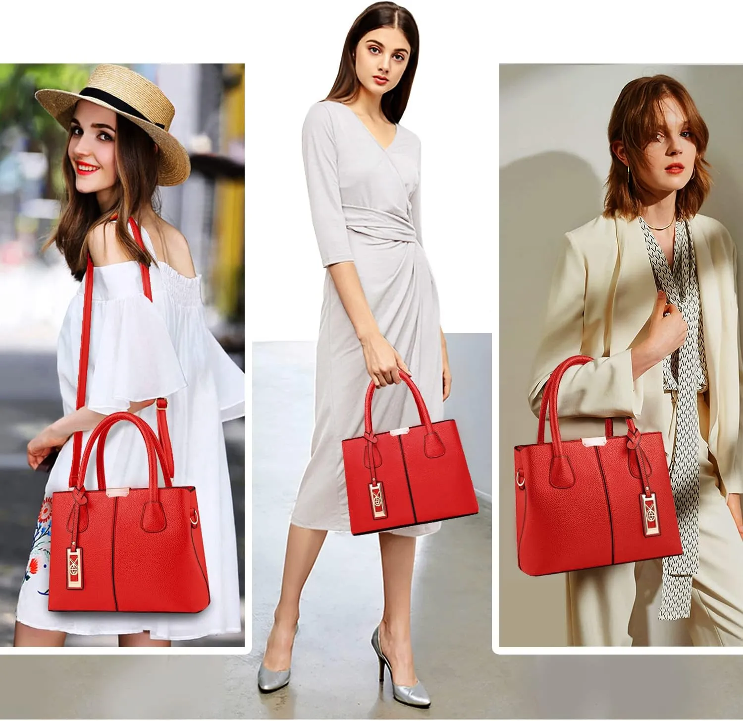 CHICAROUSAL Purses and Handbags for Women Leather Crossbody Bags Women's Tote Shoulder Bag