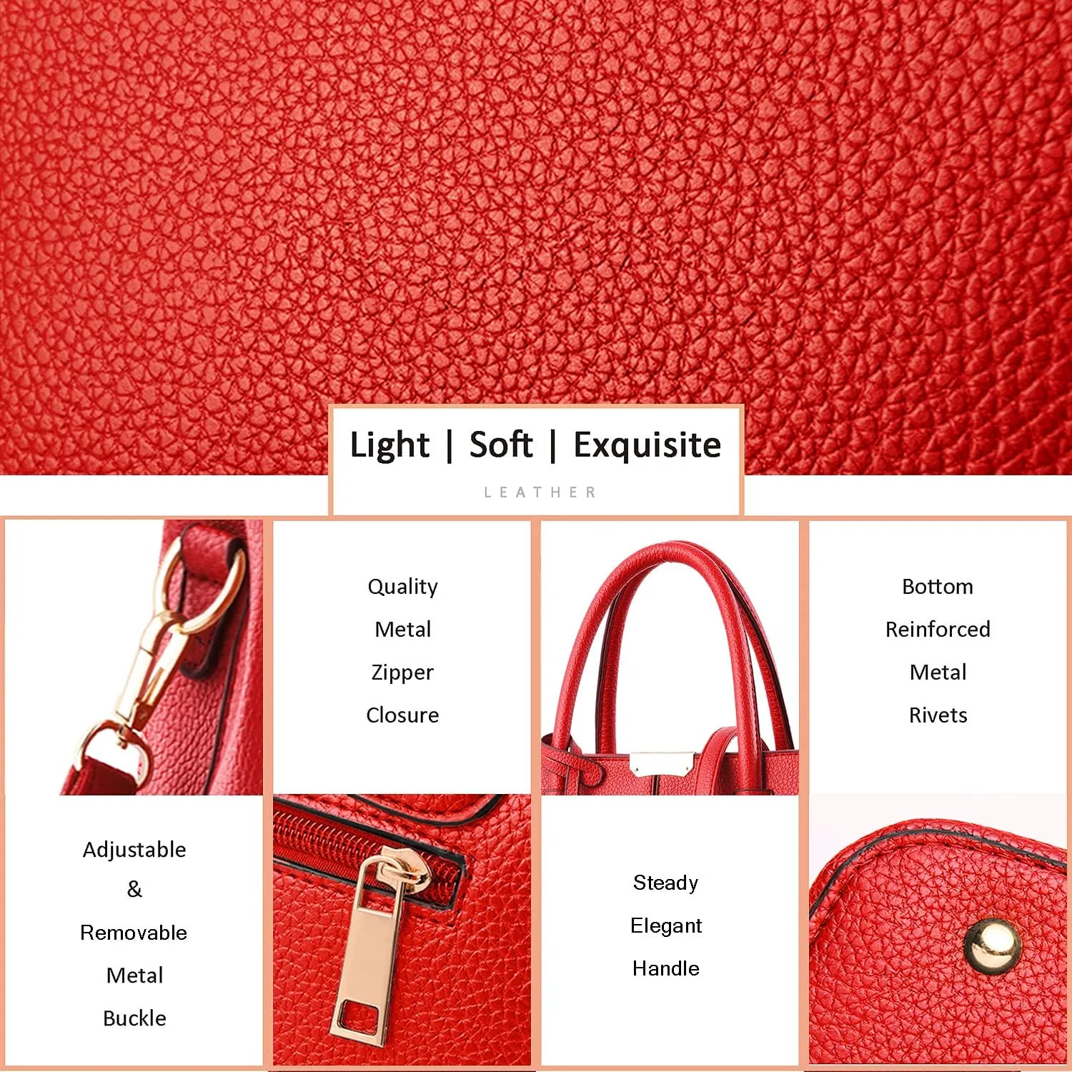 CHICAROUSAL Purses and Handbags for Women Leather Crossbody Bags Women's Tote Shoulder Bag