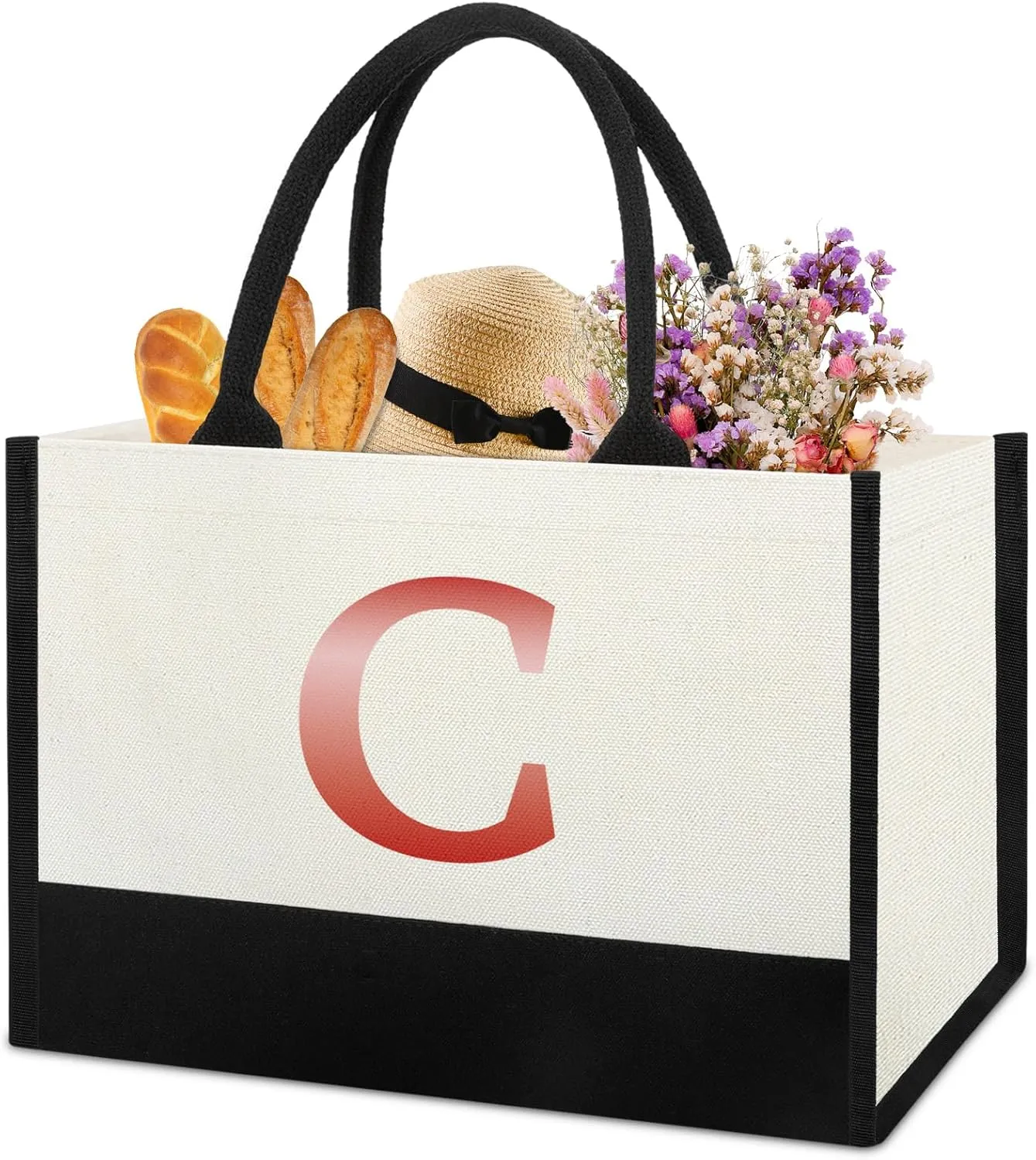 Christmas Gifts Ideas Bag For Women, Tote Bag Gift For Nursing College Medical Teacher Bag Gifts Bulk, Present for Engineering Med Nurses Woman-Letter C