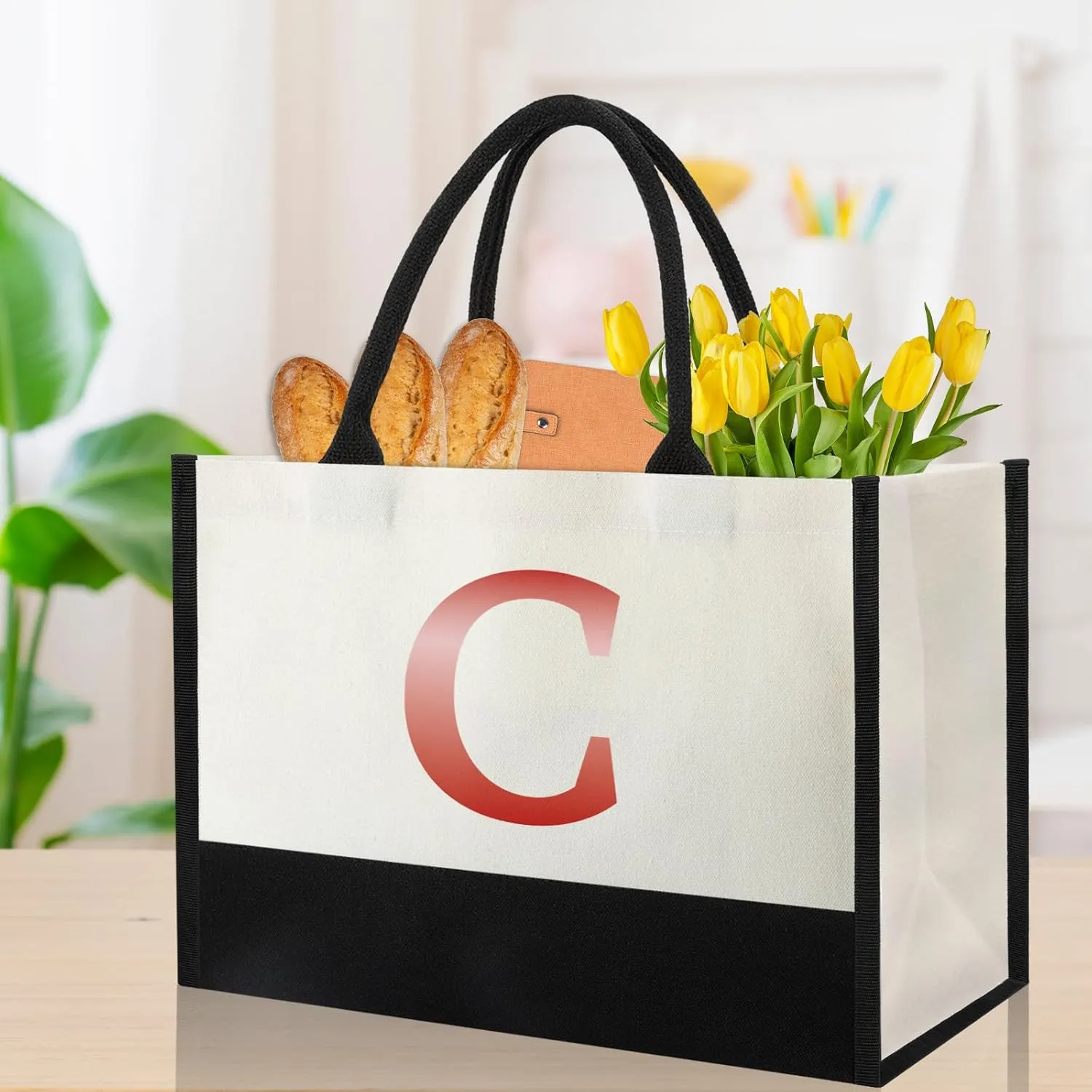 Christmas Gifts Ideas Bag For Women, Tote Bag Gift For Nursing College Medical Teacher Bag Gifts Bulk, Present for Engineering Med Nurses Woman-Letter C