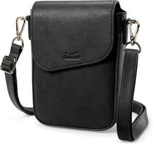 Claasico Crossbody Bag for Women, RFID Phone Purse, Card Slots Coin Pocket w/strap, Phone Holder PU Leather Crossbody Purse