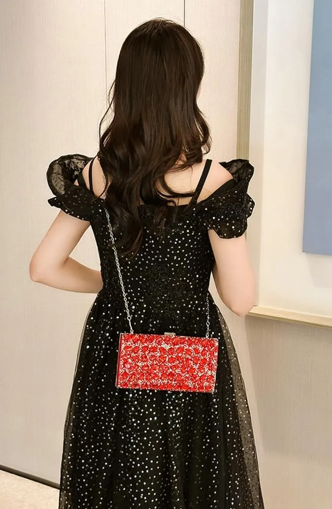 Clutch Purse Evening Bags Women Rhinestone Glitter Handbag Chain Crossbody Purse Shoulder for Wedding Party 2025