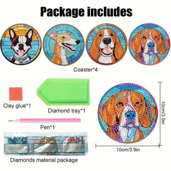 Coasters - Dogs x 4