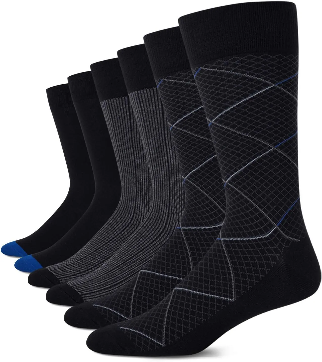 Cole Haan Men's Cotton Blend Crew Dress Socks (6 Pairs)