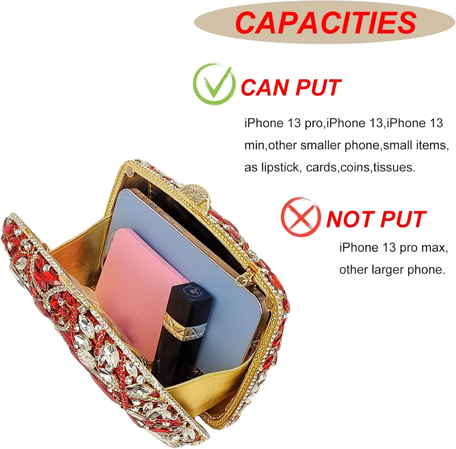 Colorful Crystal Clutch Box Handbag Women Sparkling Evening Bags for Wedding Party Prom Purse