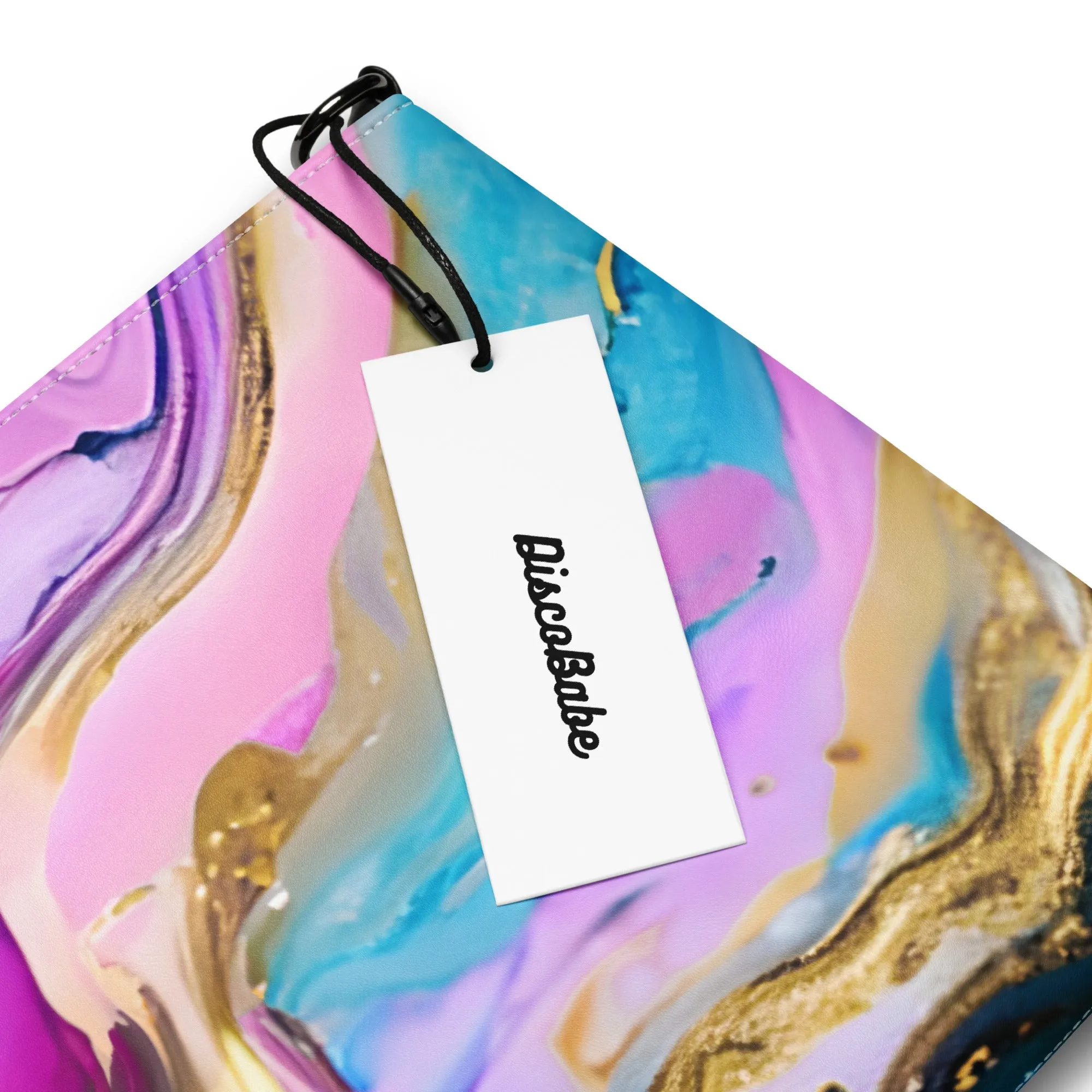 Colorful Liquid Geode Glitter Crossbody Bag