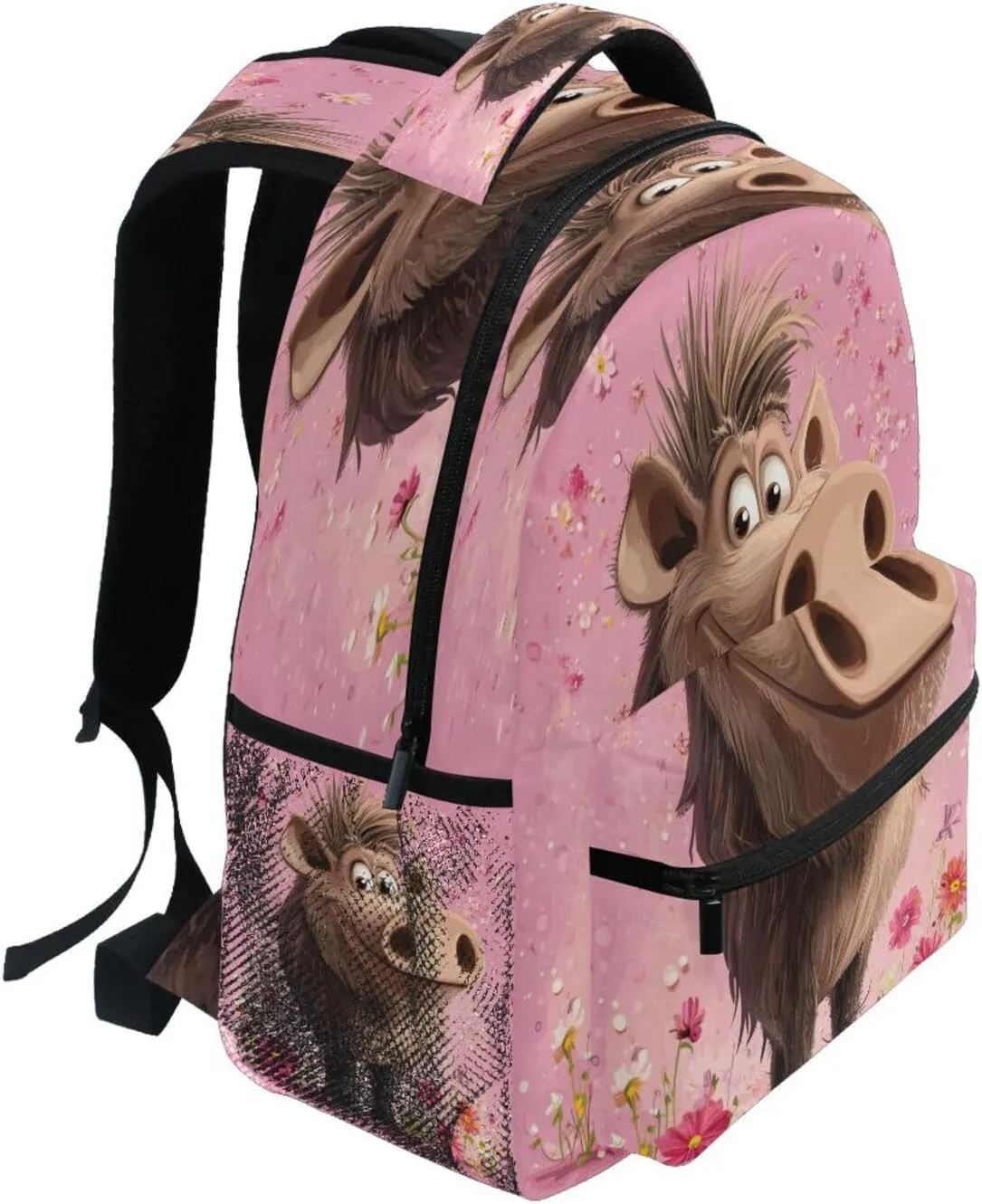 Cool Backpacks for Teacher Nurse Waterproof Laptop Bag with Chest Strap Gift Men & Women Cartoon Warthog