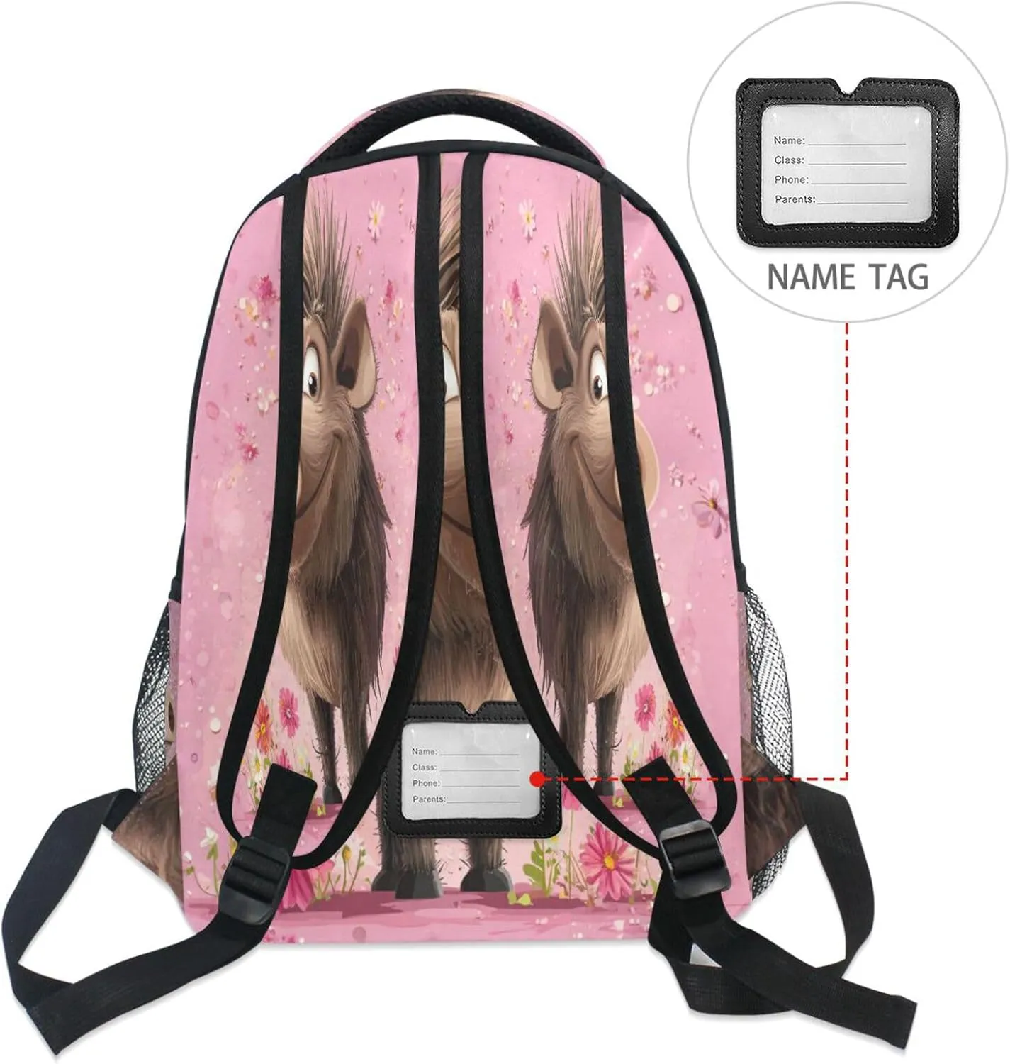 Cool Backpacks for Teacher Nurse Waterproof Laptop Bag with Chest Strap Gift Men & Women Cartoon Warthog