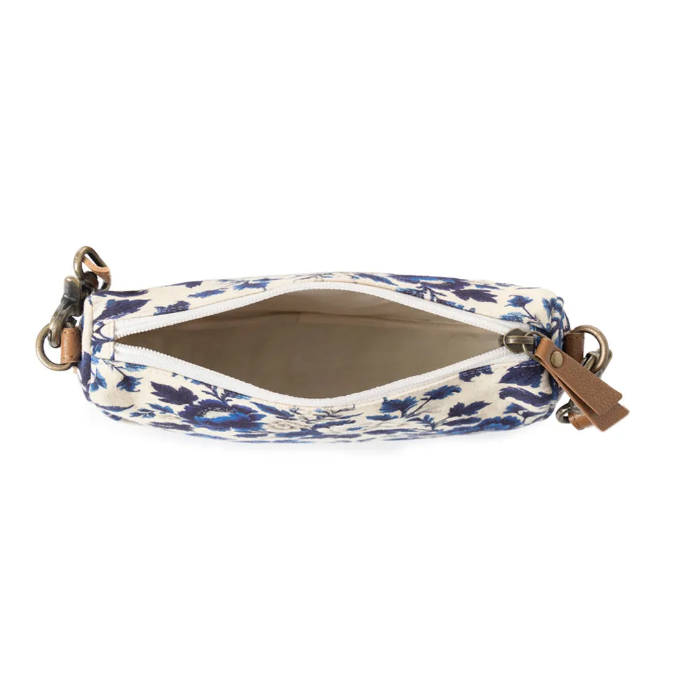 Cottage Rose Crossbody Bag In Blue