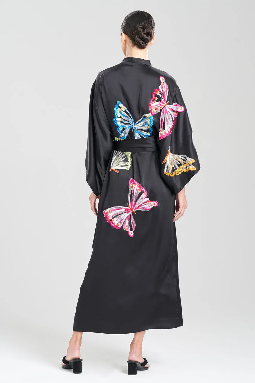 Couture Kyoko Butterfly Beaded Silk Robe
