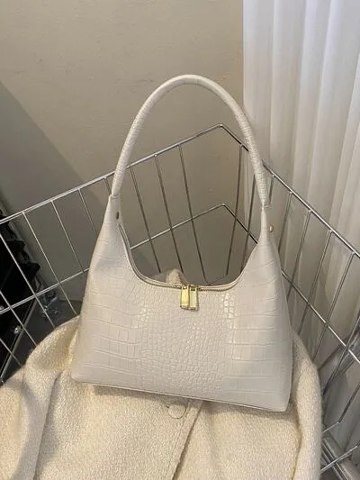 Crocodile Grain Shoulder Bag