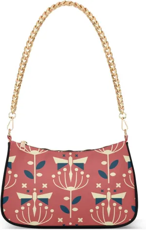 Cross Body Bag Geometric Pattern with Hearts Tote Bag Chain Bag Shoulder Bag Handbag Purse for Women