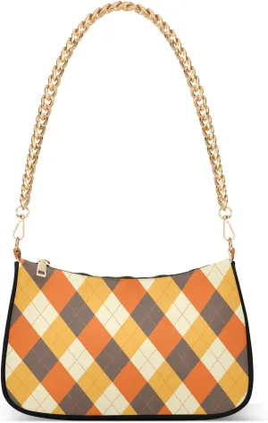 Cross Body Bag Gingham Red White Tote Bag Chain Bag Shoulder Bag Handbag Purse for Women