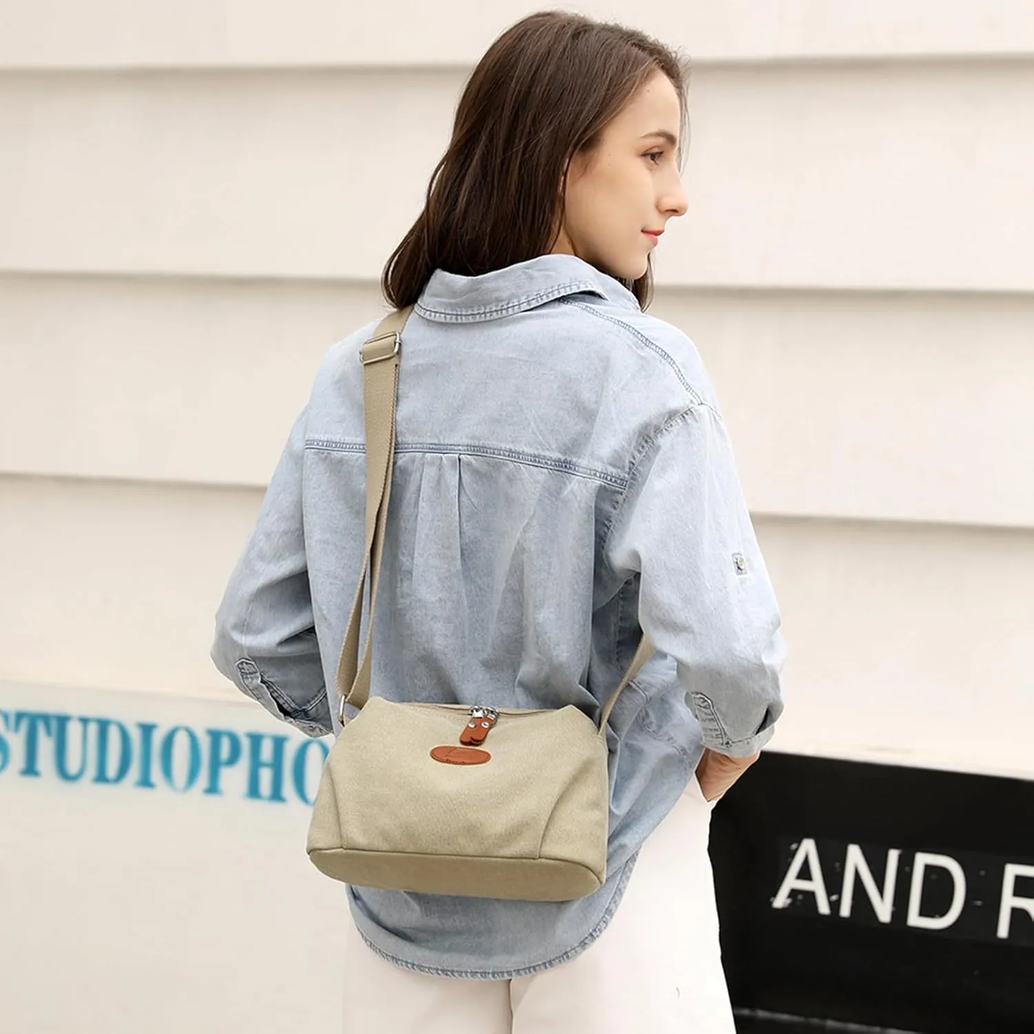 Crossbody Bag for Women Small Canvas Lightweight Casual Purses for Travel Daily