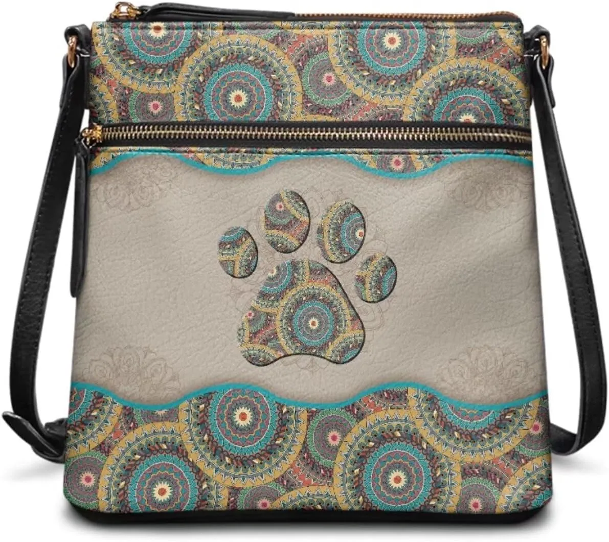 Crossbody Bag Purse Leather Women's Shoulder Handbags Multi Pocket Crossbody Purse with Adjustable Strap