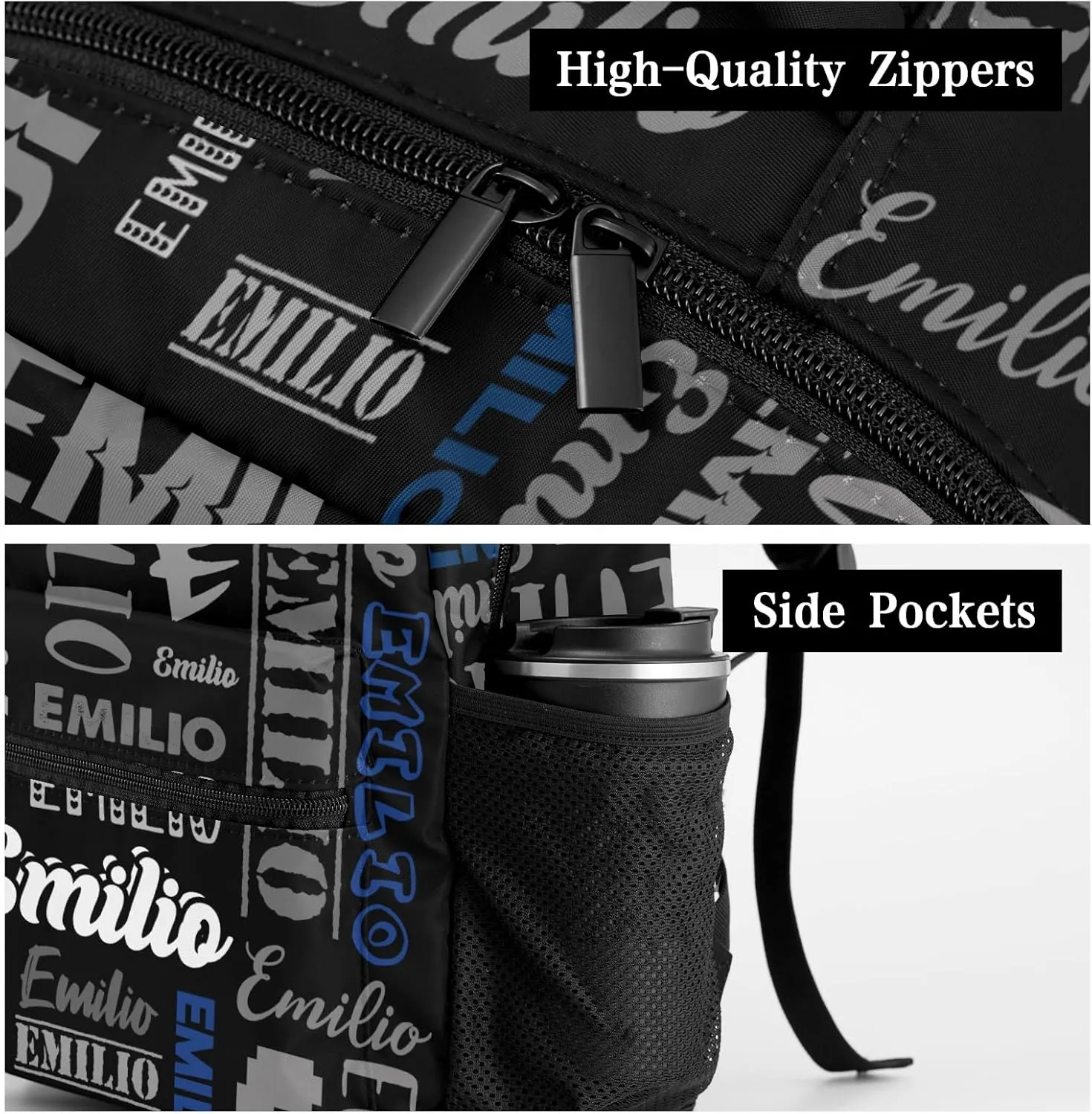Custom Backpack School Bag for Girls Boys Kids, Personalized Bookbag with Name, Customize Elementary Book Bag Back Pack, Fashion, Waterproof, Adjustable Shoulder Straps, 1 Pack