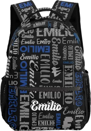 Custom Backpack School Bag for Girls Boys Kids, Personalized Bookbag with Name, Customize Elementary Book Bag Back Pack, Fashion, Waterproof, Adjustable Shoulder Straps, 1 Pack