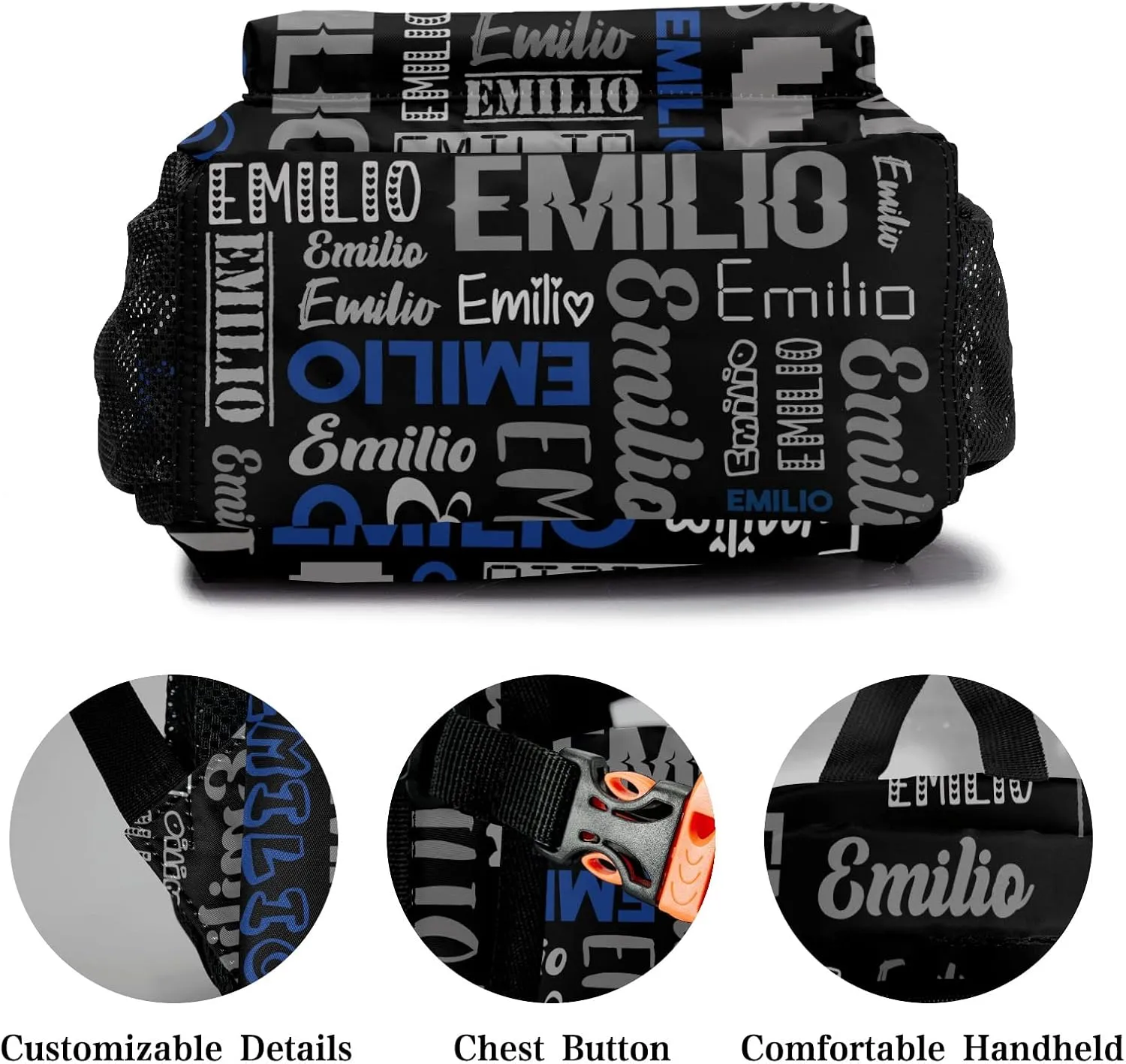 Custom Backpack School Bag for Girls Boys Kids, Personalized Bookbag with Name, Customize Elementary Book Bag Back Pack, Fashion, Waterproof, Adjustable Shoulder Straps, 1 Pack