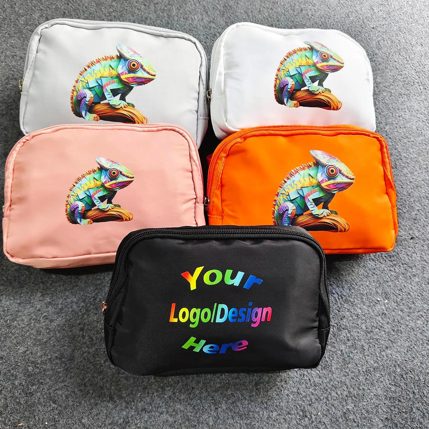 Custom Belt Bag Fanny Pack Bag Unisex Personalized Gifts Nylon Waist Bag with Name Text Logo Photo for Workout Running Traveling Hiking (Fluorescent Green)