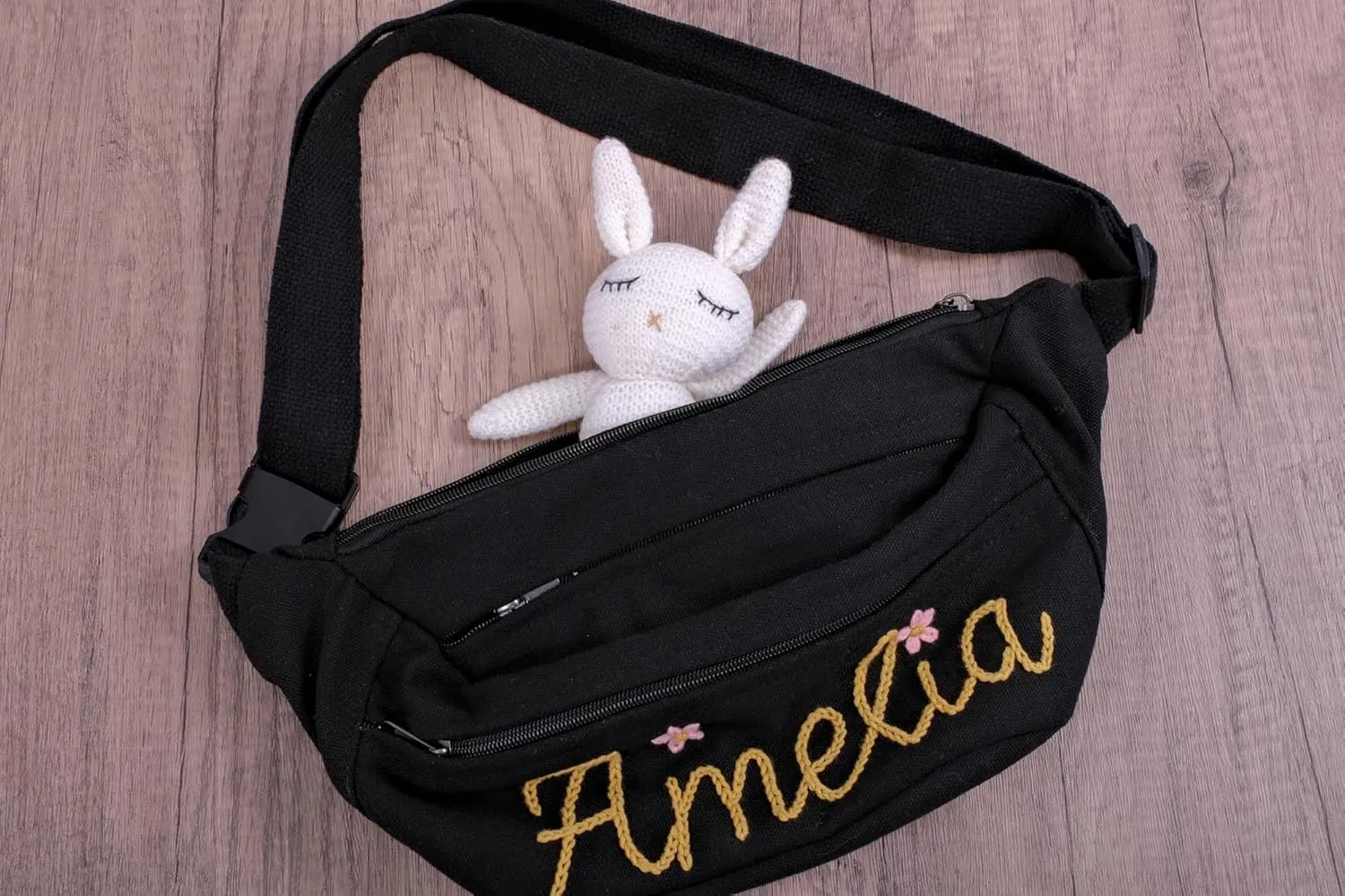 Custom Embroidered Fanny Pack – Personalized Belt Bag & Crossbody for Women – Perfect Travel Companion & Bridesmaid Gift（Orange）