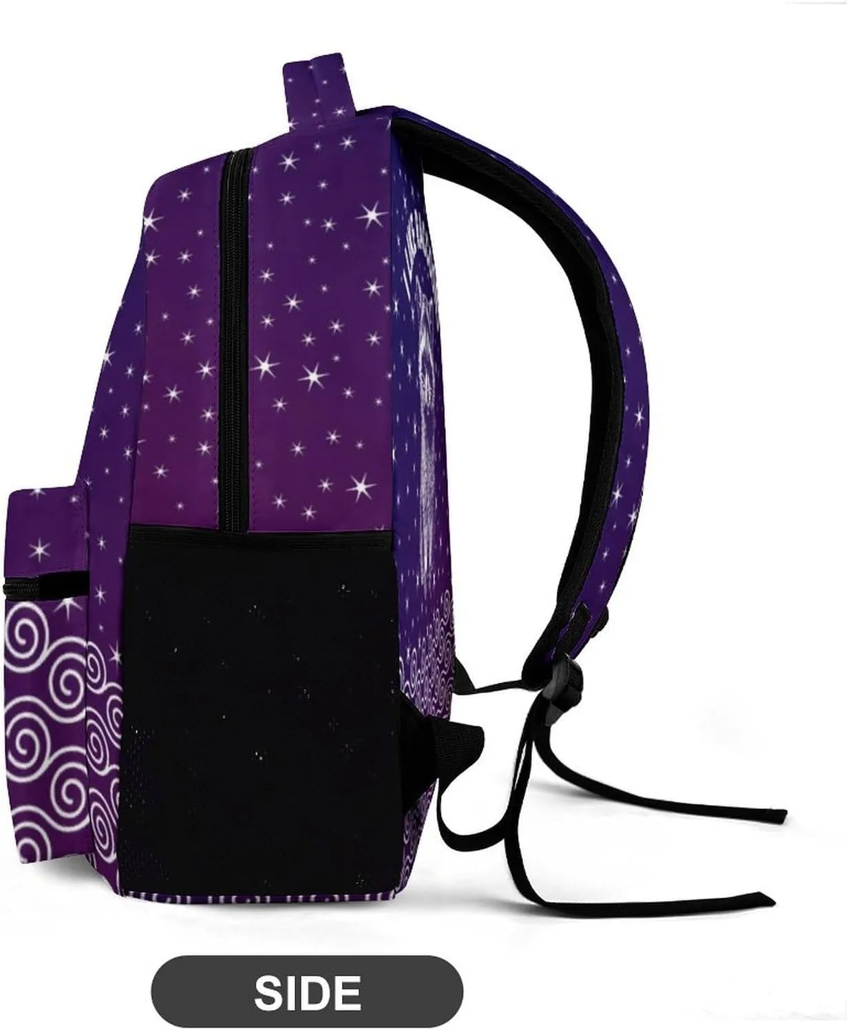 Custom Raccoon Backpack for Kids Girls Boys School, 16 Inches Cute Raccoons Theme Bookbag, Adjustable, Lightweight, Large Capacity, Colorful Daily Casual Animal Purple Backpacks