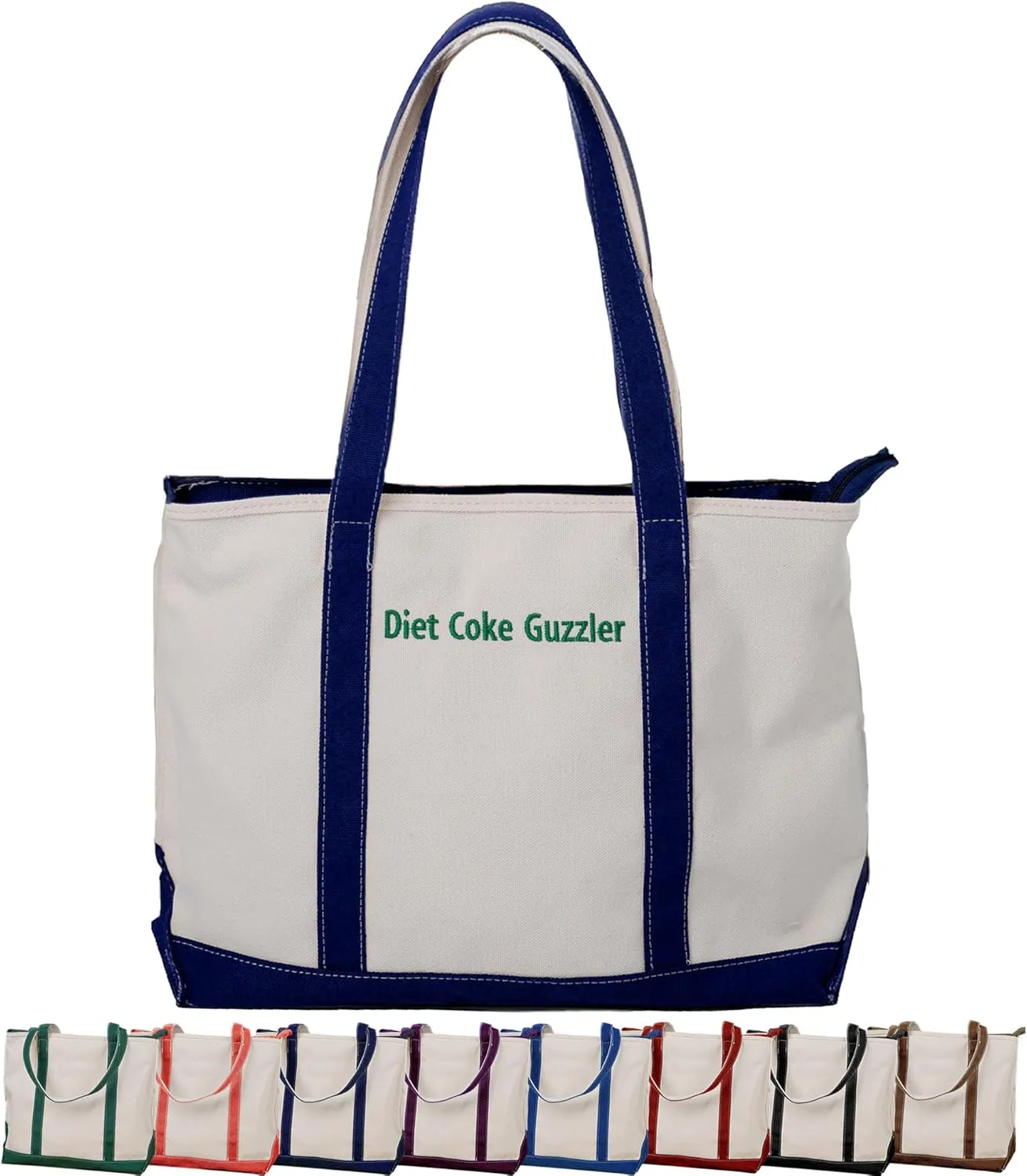 Customized Embroidered Women's Cotton Tote Bag with Name, Shoulder Bag, Large Capacity Shopping Work Bag