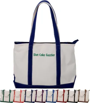Customized Embroidered Women's Cotton Tote Bag with Name, Shoulder Bag, Large Capacity Shopping Work Bag