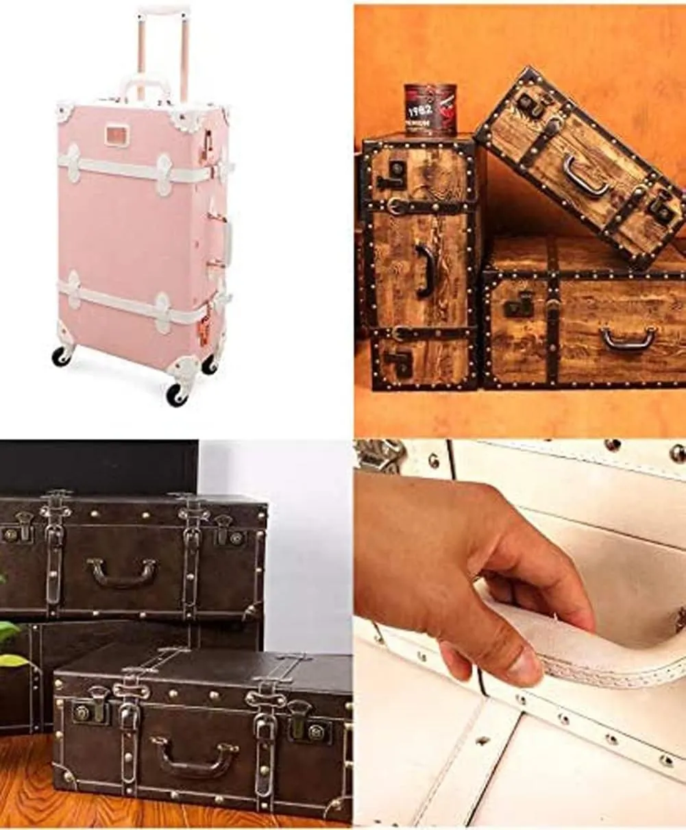 CynKen 1 Pieces PU Leather Handle For Guitar Musical Box Handbags Gift Boxes Wine Boxes Luggage Toolbox Trolley Instrument Case Black Bronze