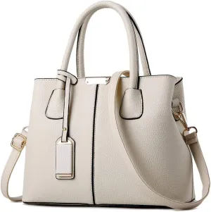 Dayfine Women's Portable Casual Litchi Grain Leather Handbags Luxury Lady Tote