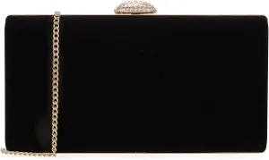 Dexmay Large Rhinestone Purse with Crystal Clasp Evening Clutch Bag Formal Party Handbag