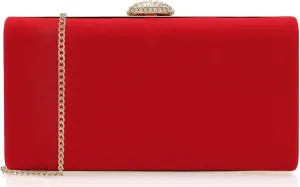 Dexmay Large Rhinestone Purse with Crystal Clasp Evening Clutch Bag Formal Party Handbag