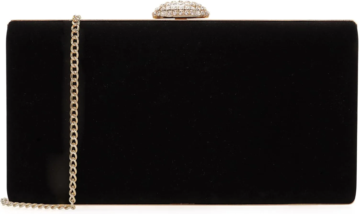 Dexmay Large Rhinestone Purse with Crystal Clasp Evening Clutch Bag Formal Party Handbag