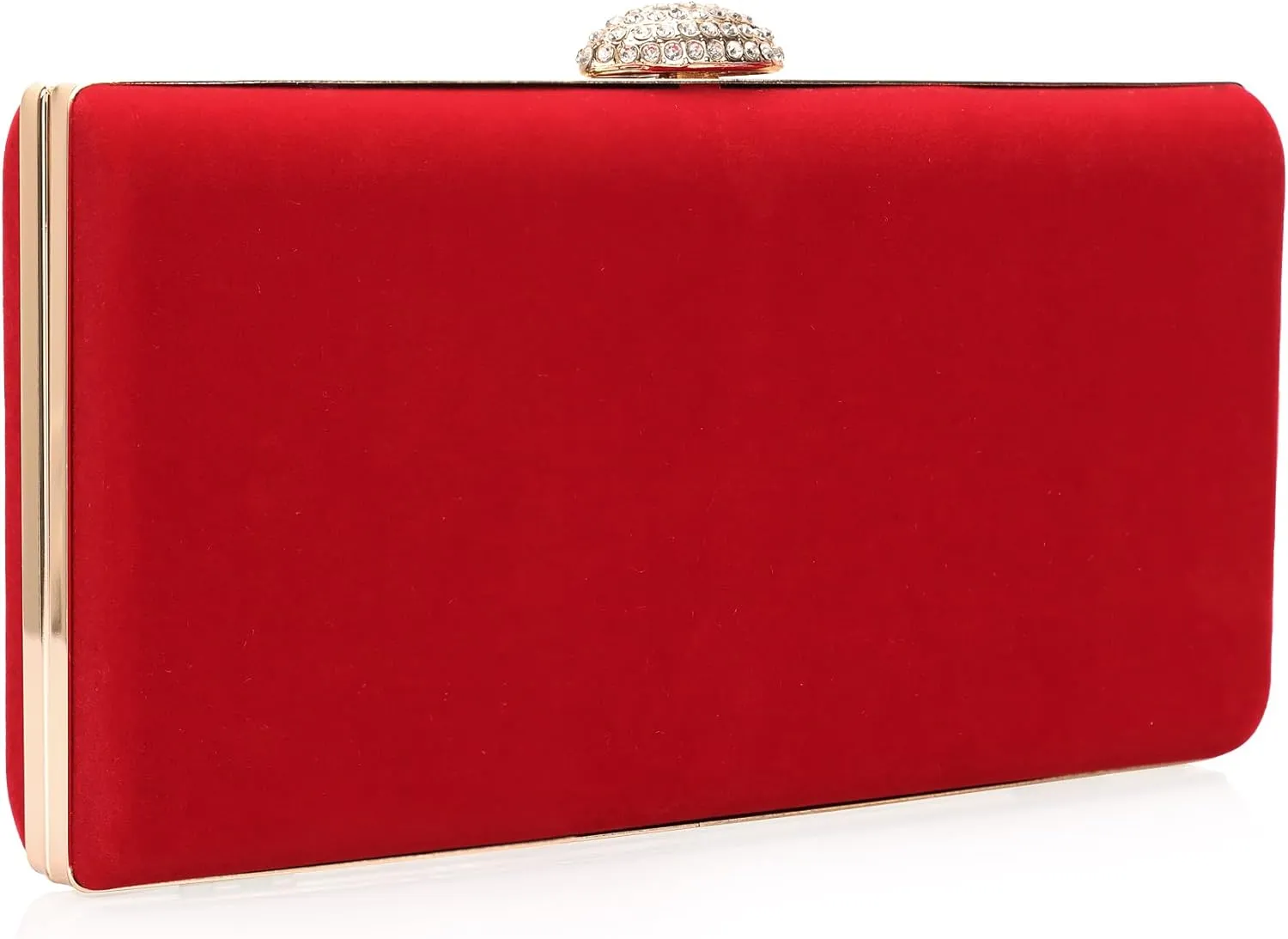 Dexmay Large Rhinestone Purse with Crystal Clasp Evening Clutch Bag Formal Party Handbag