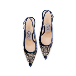 Diadema High Sling - Indigo Velvet
