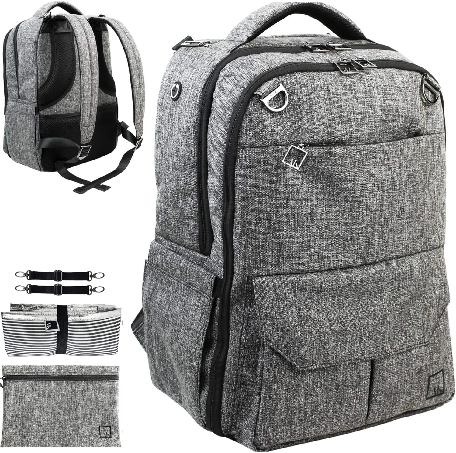 Diaper Bag Backpack Large Multifunction Family Travel Baby Bag Stroller Straps