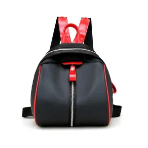 Digital Red Designer All-inclusive Modern Small Backpack, Futuristic Nylon Black,