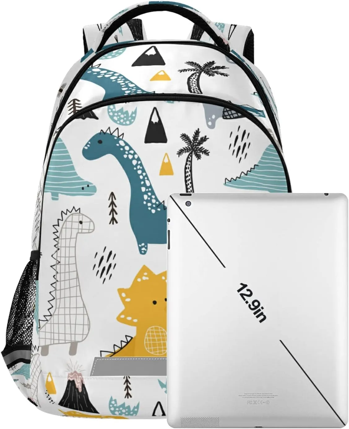 Dinosaurs Plam Student Schoolbag School Backpack Dino Eggs Volcanic Kids Backpacks 16 inch Laptop Book Bag Casual Daypack Back Pack Travel Sports Bags for Teens Girls Boys