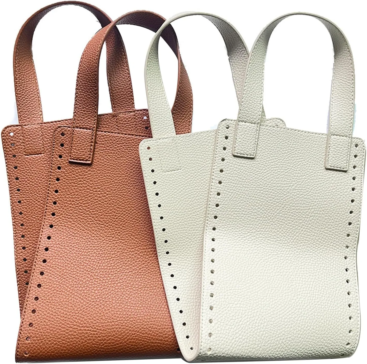 DIY Knitting Crochet Handbag Sewing Accessories, PU Bottoms Handles for Making Bag Crochet Bag Parts