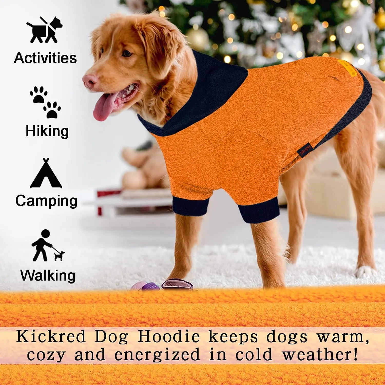 Dog Hoodie Sweatshirts, Fleece Warm Sweater for Dogs, Pet Warm Sweatshirt, Granular Velvet Sweater with Hat and Leash Hole, Soft Velvet Outfit Coat for Small Medium Large Dogs