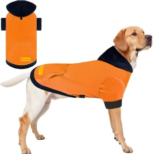 Dog Hoodie Sweatshirts, Fleece Warm Sweater for Dogs, Pet Warm Sweatshirt, Granular Velvet Sweater with Hat and Leash Hole, Soft Velvet Outfit Coat for Small Medium Large Dogs